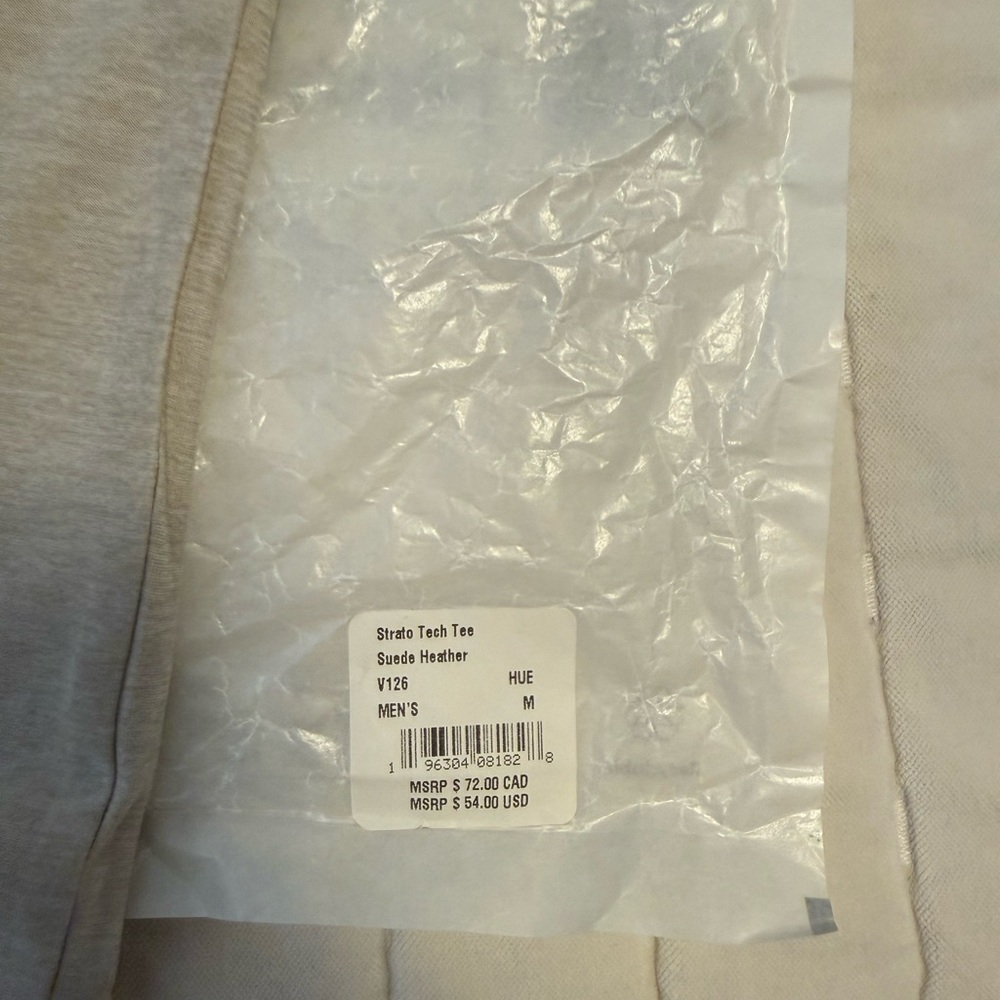 Vuori Strato Tech Tee - Suede Heather Mens Medium - Picture 3 of 4